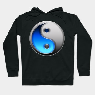 Blue and Silver Yin Yang Hoodie